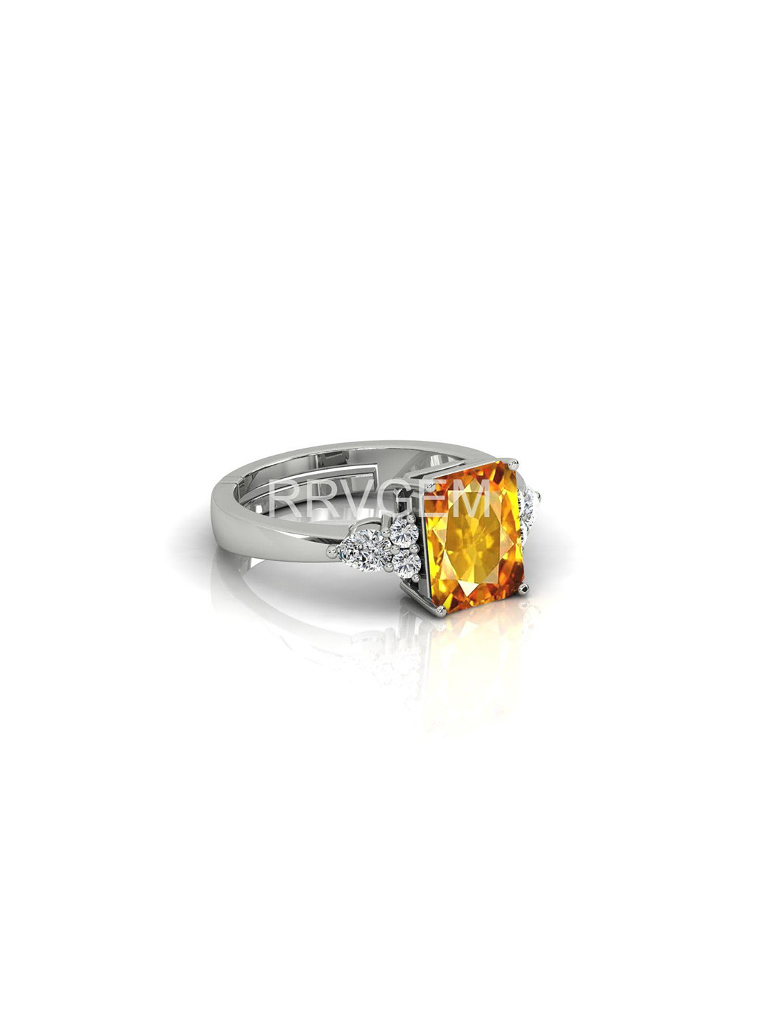RRVGEM 9.00 KT Citrine Stone Ring