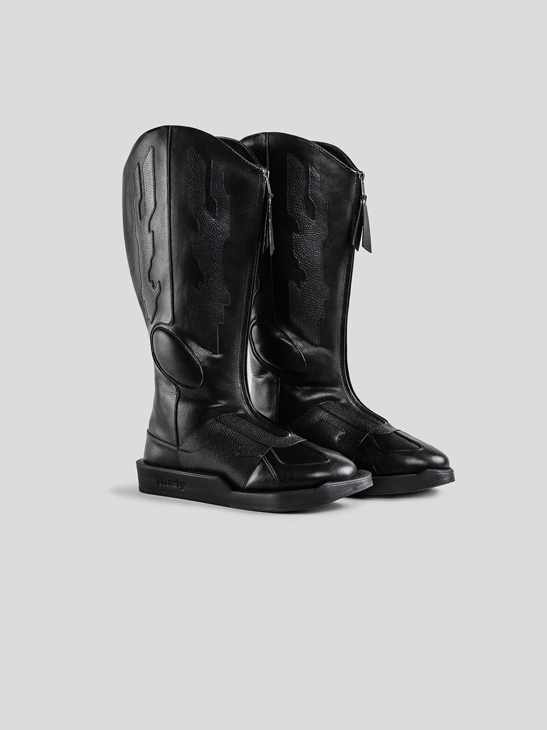 Thaely Men Solid High-Top Reflex Raven Driving Shoes