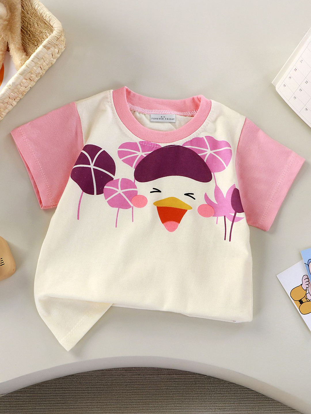 FOREVER FRIDAY Friday Girls Graphic Printed Round Neck T-shirt
