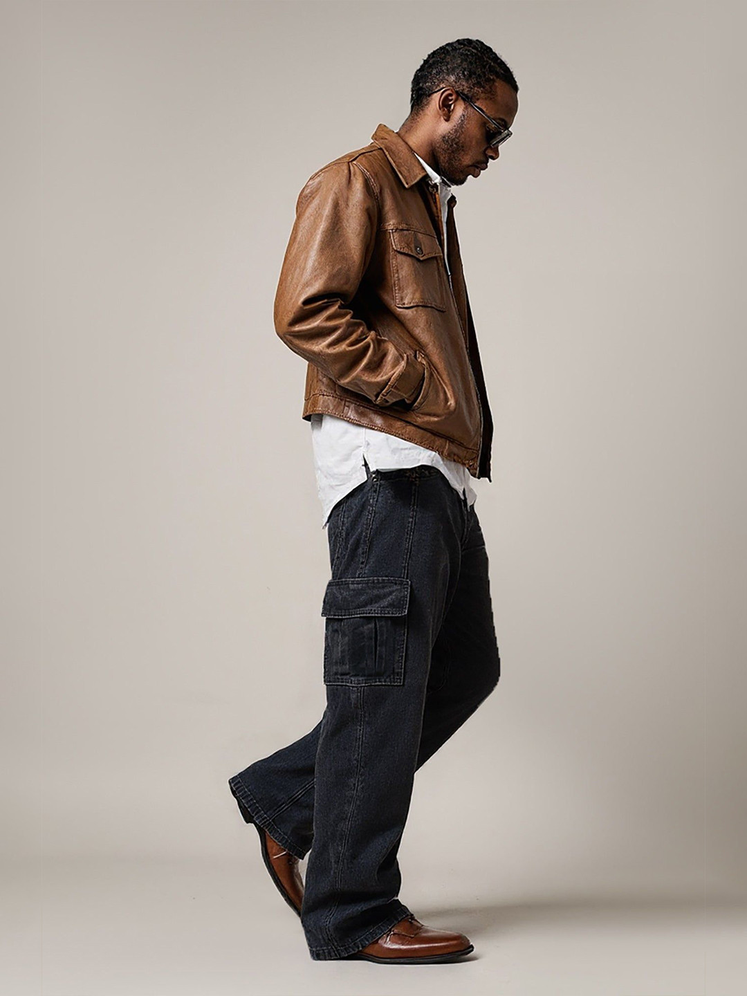 FREAKINS Men Men's Pure Cotton Baggy Cargo Jeans