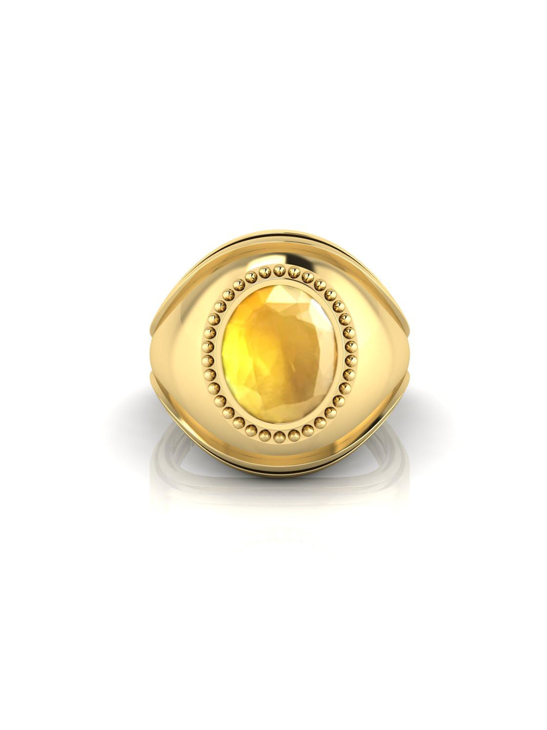 RRVGEM 10.00 Ratti Yellow Sapphire Puk Ring