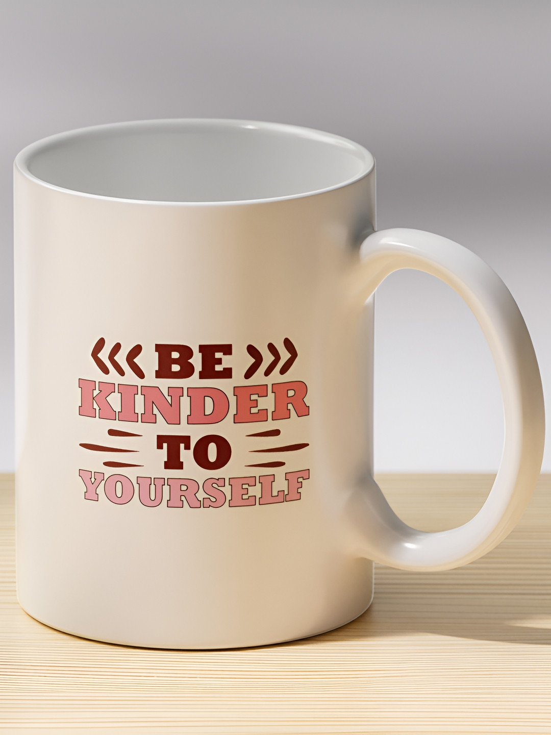 Gift4You Ethno Multicoloured Typography Ceramic Microwave Safe Cup-330ml