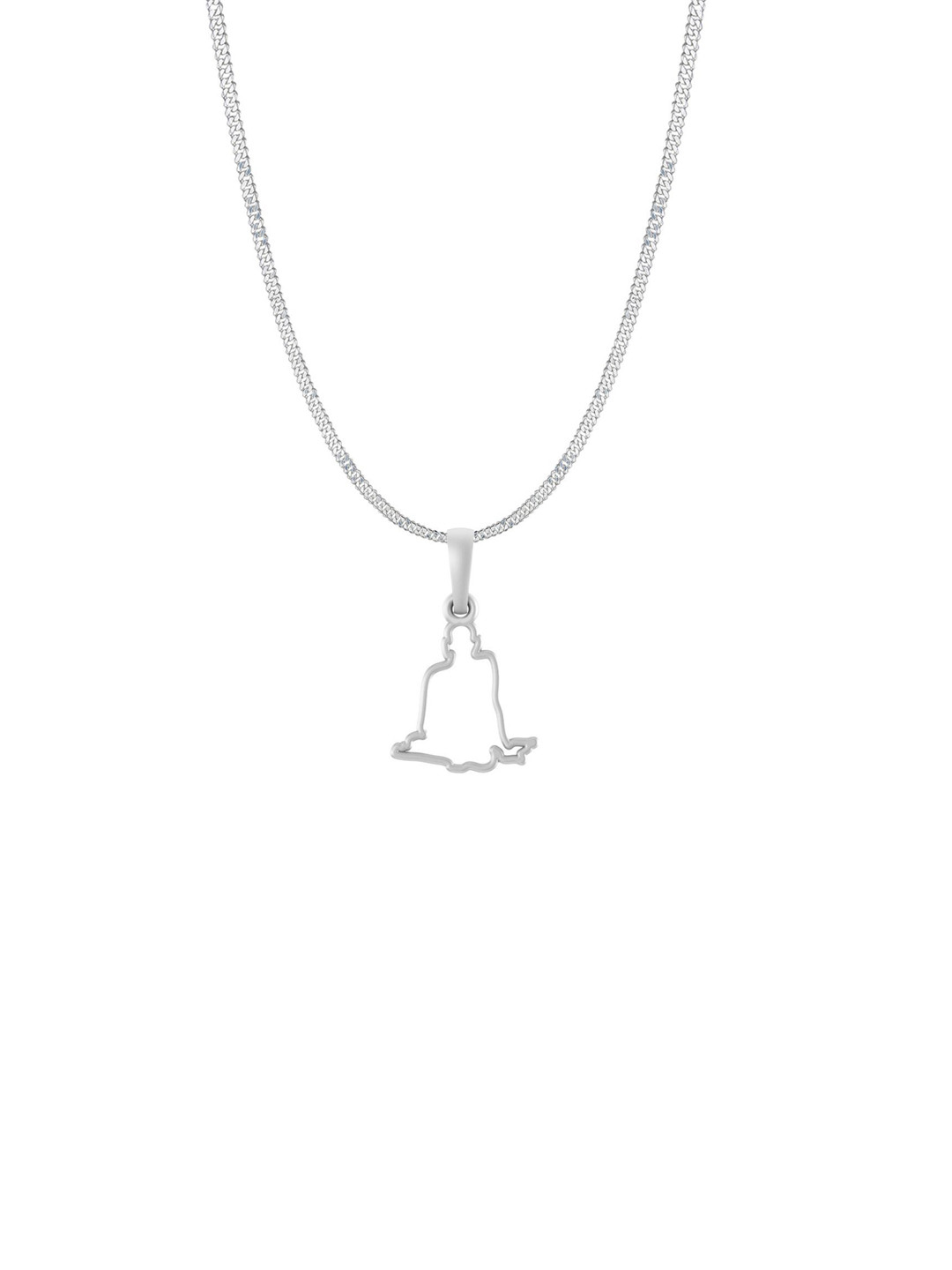 AKSHAT SAPPHIRE 92.5 Silver Swami Samarth Pendant With Chain
