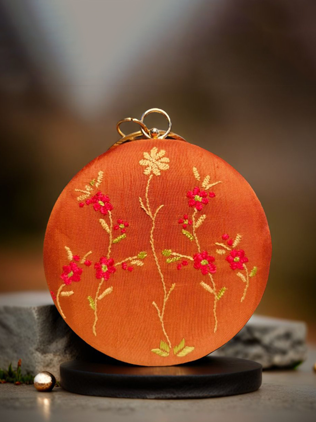 Phulkari Forever Embroidered Box Clutch