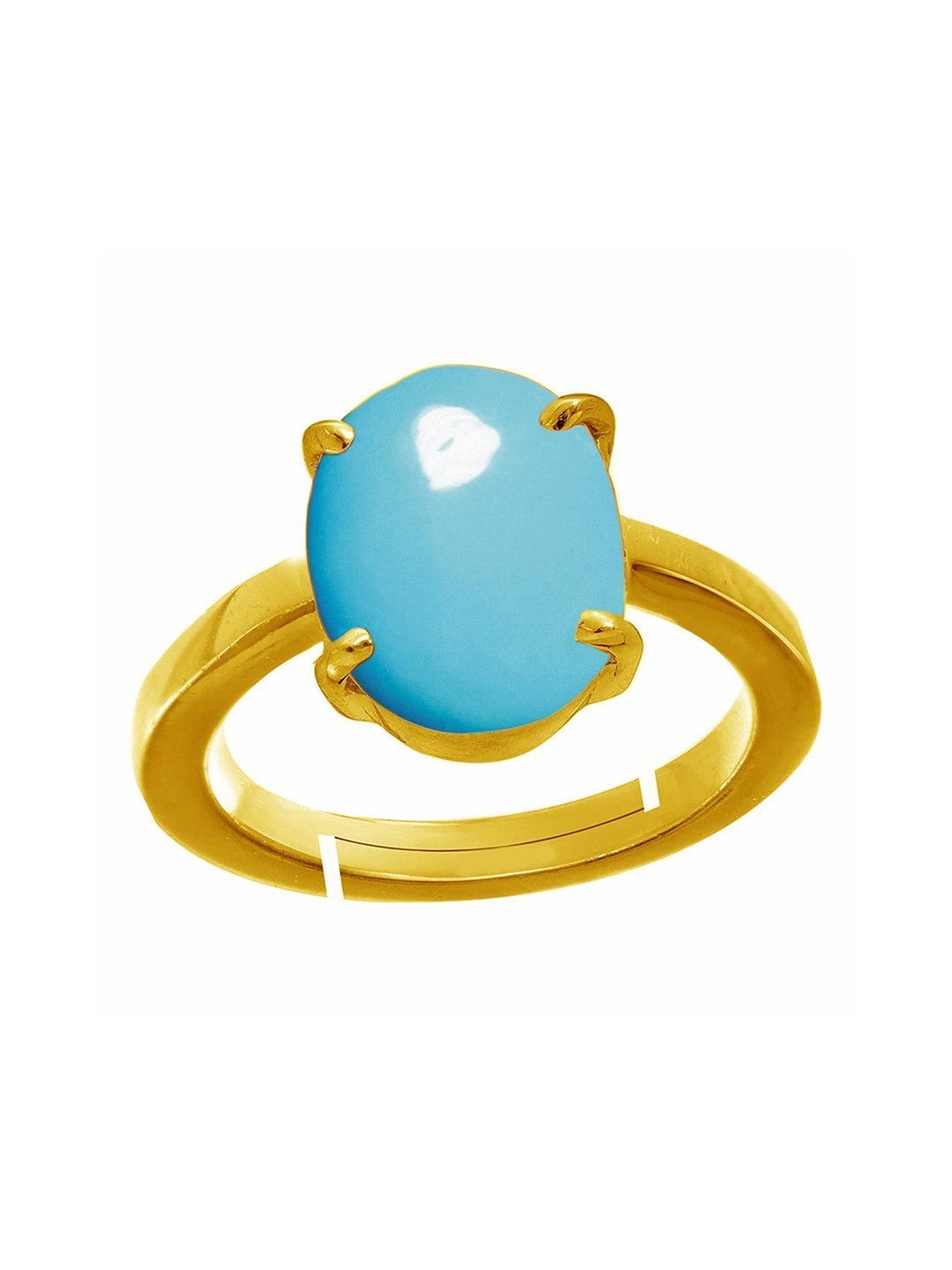 RRVGEM Untreated 2.25 Ratti 1.75 KT Turquoise Gemstone Ring