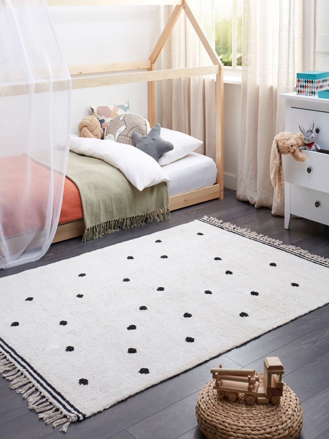 THEGASBH Abstract Hand-Tufted Cotton Carpet