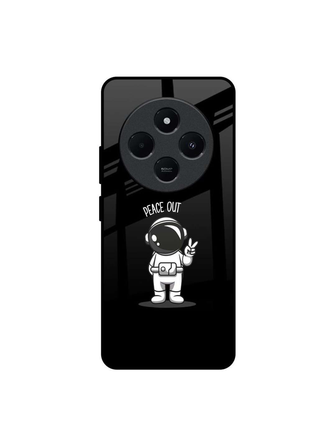 QRIOH Peace Out Astro Real Printed Redmi 14C 5G Impact Resistant Back Case