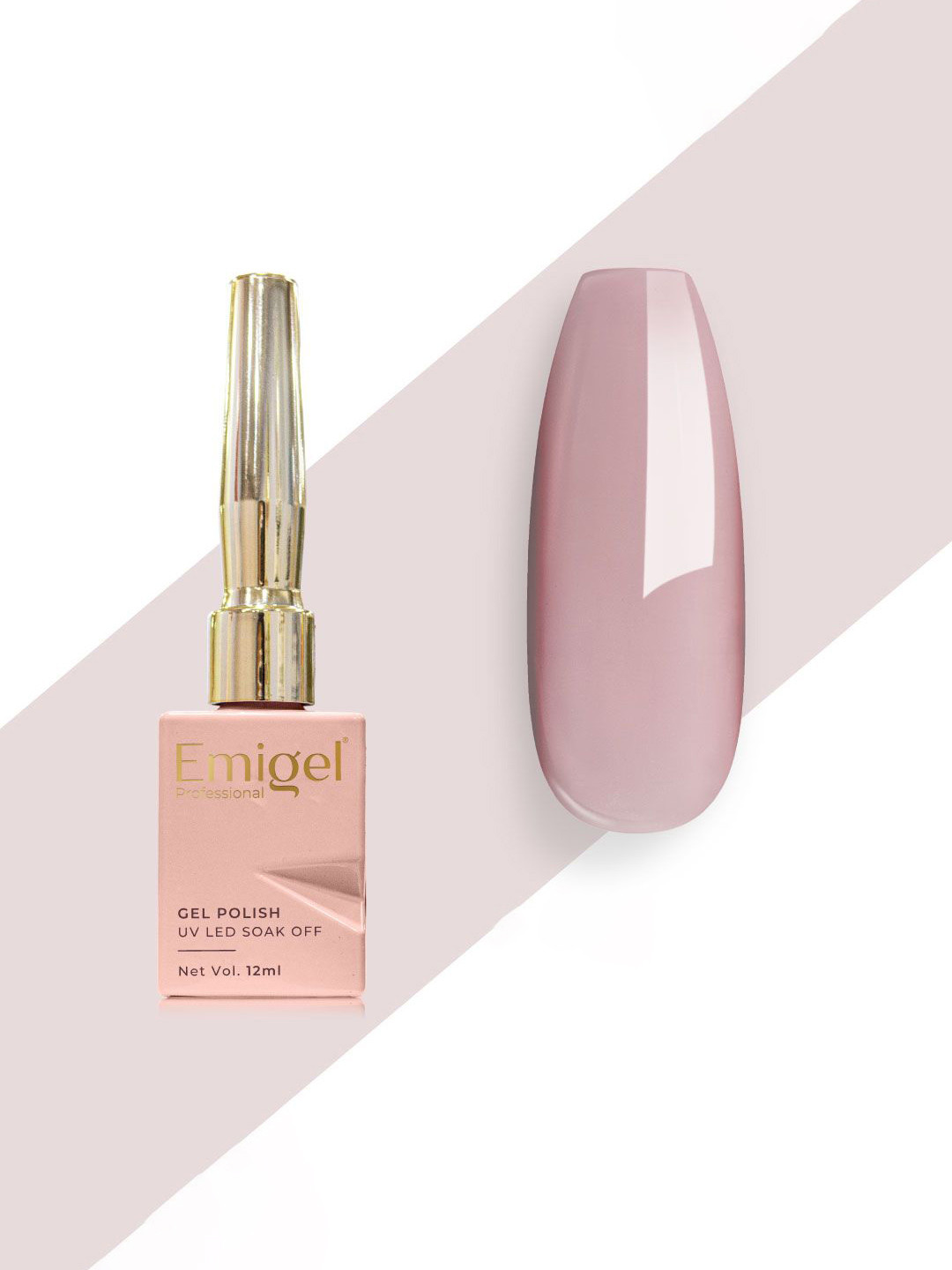 Emigel PROFESSIONAL Uv Led Soak Off Gel Nail Polish- 12 ml- Cotton Pink - E012