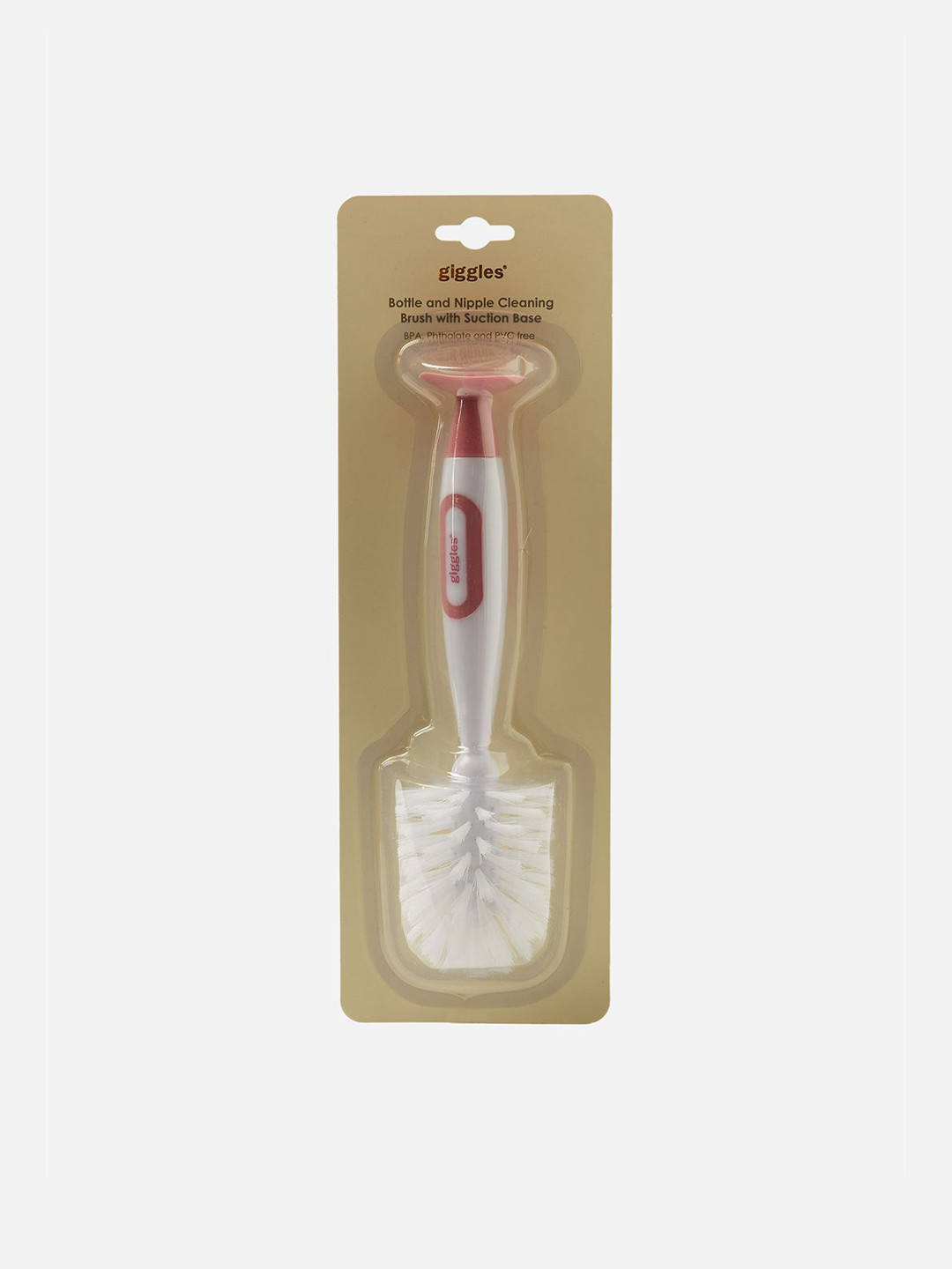 Giggles Infants Pink & White Bottle & Nipple Cleaning Brush
