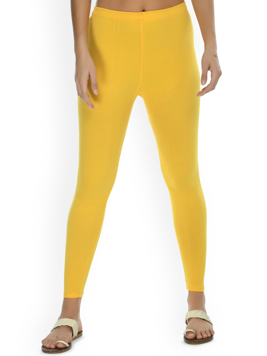 Fruba Mid-Rise Bio-Washed Ankle Length Leggings