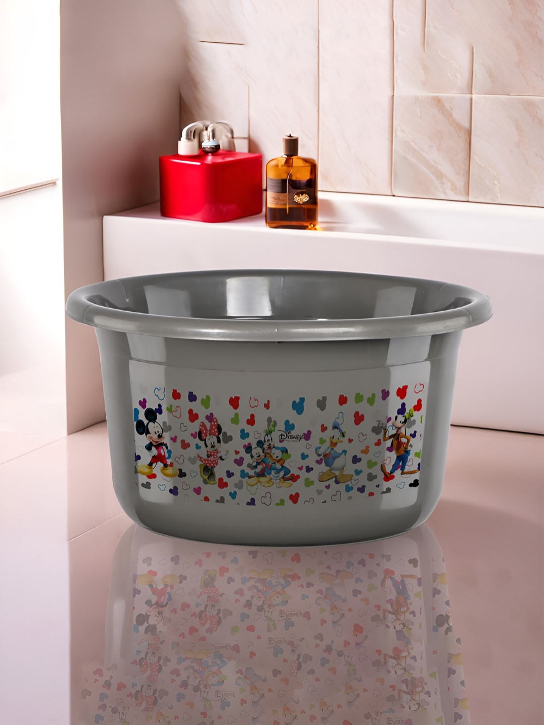 Aura Grey Disney Printed 25 Ltr Plastic Bath Tub