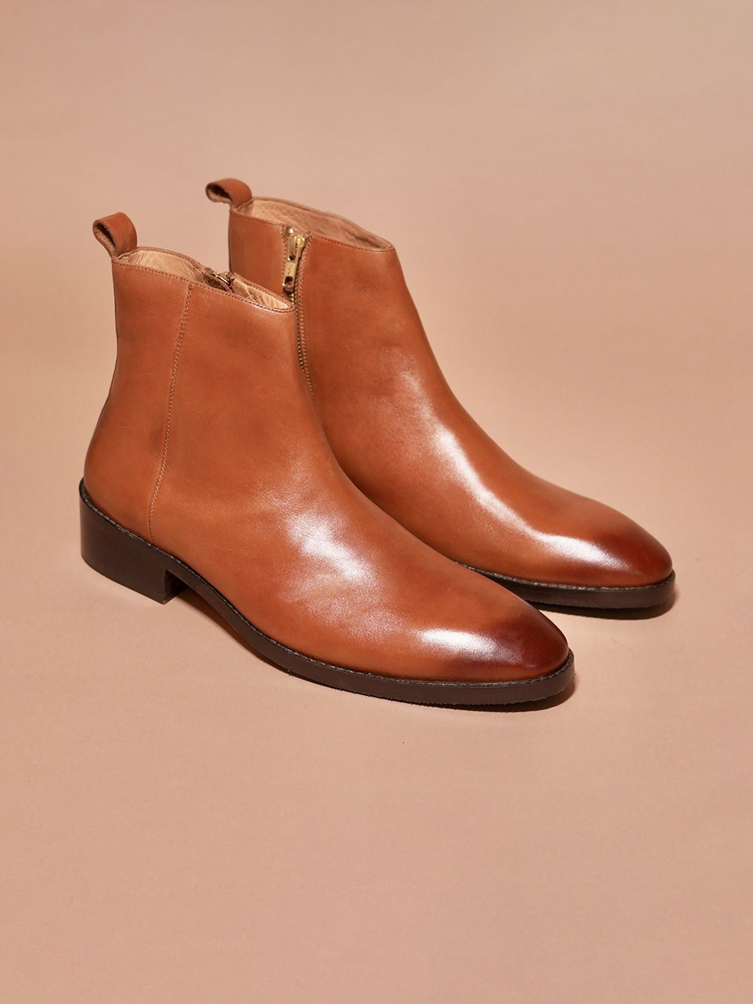 dmodot Men Leather Regular Boots