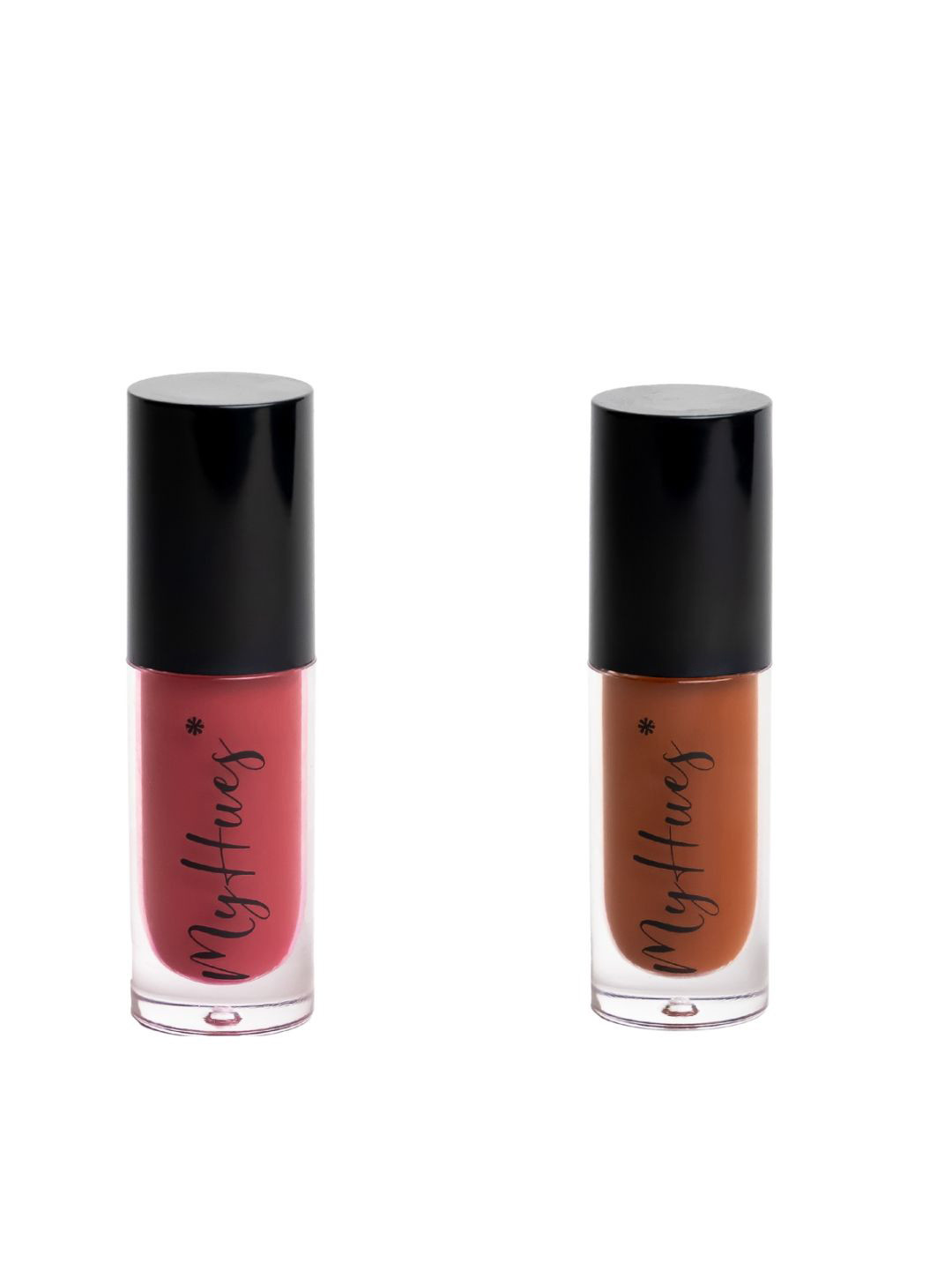 MyHues Set Of 2 HyGlow Liquid Lipstick With Jojoba Oil - 5 ml Ecah - Yana & Amya