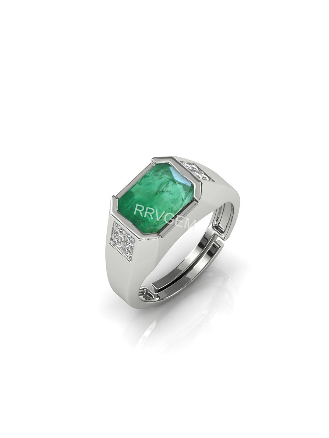 RRVGEM 2.25 KT Emerald Ring Finger Ring