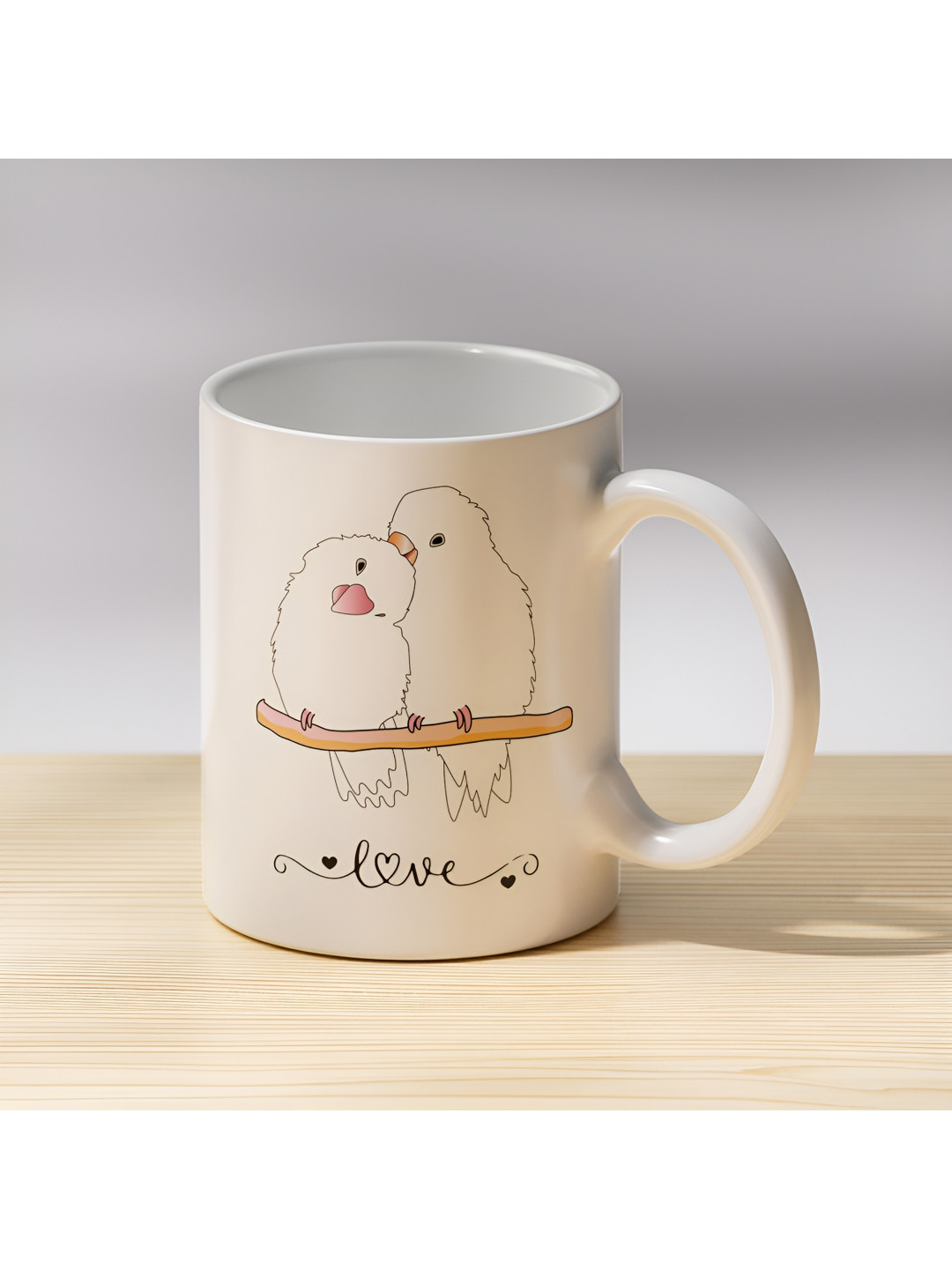 Gift4You Linea Multicoloured Typography Ceramic Microwave Safe Cup-350ml