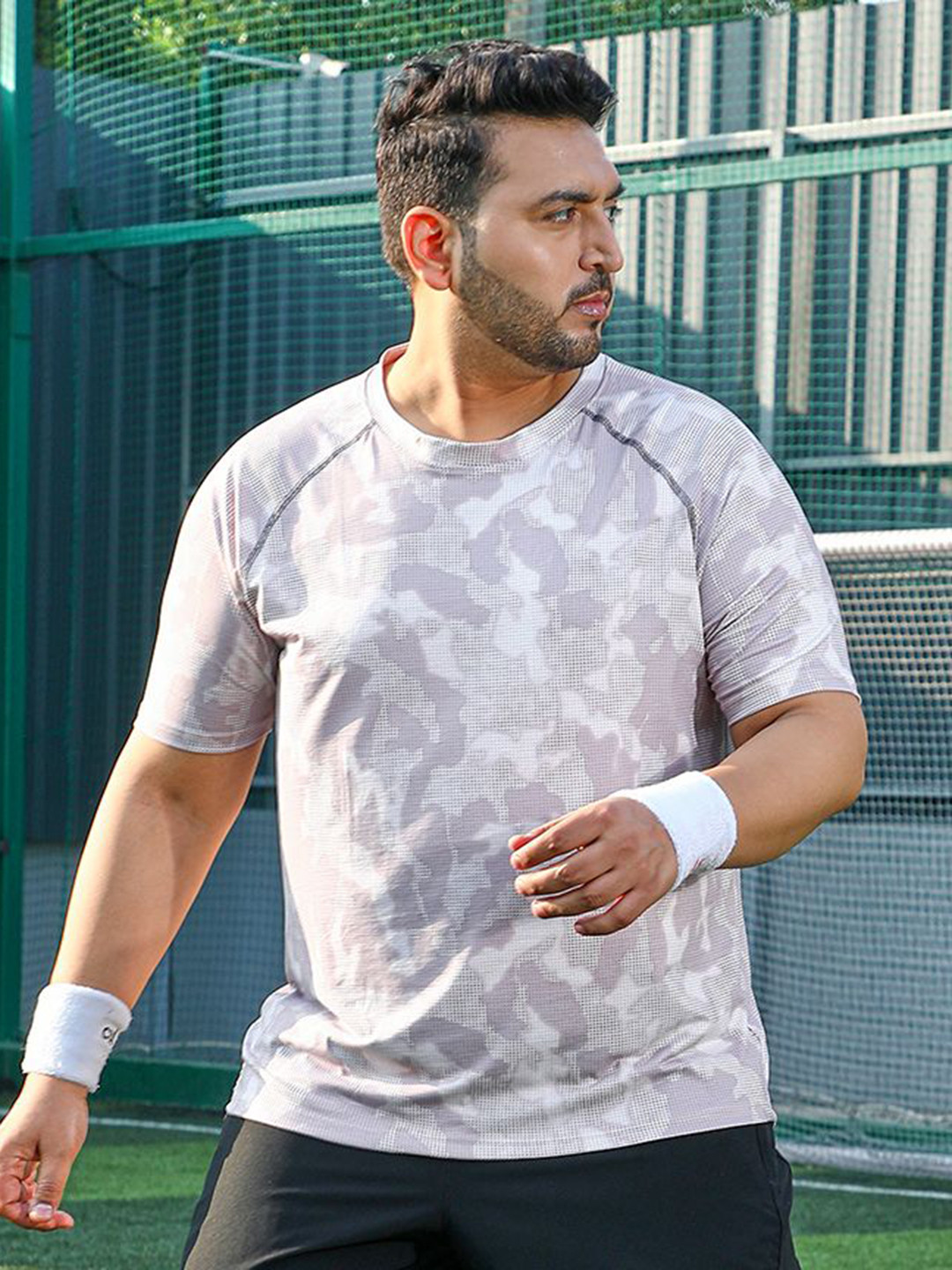 Instafab Plus Abstract Printed Round Neck Football T-shirt