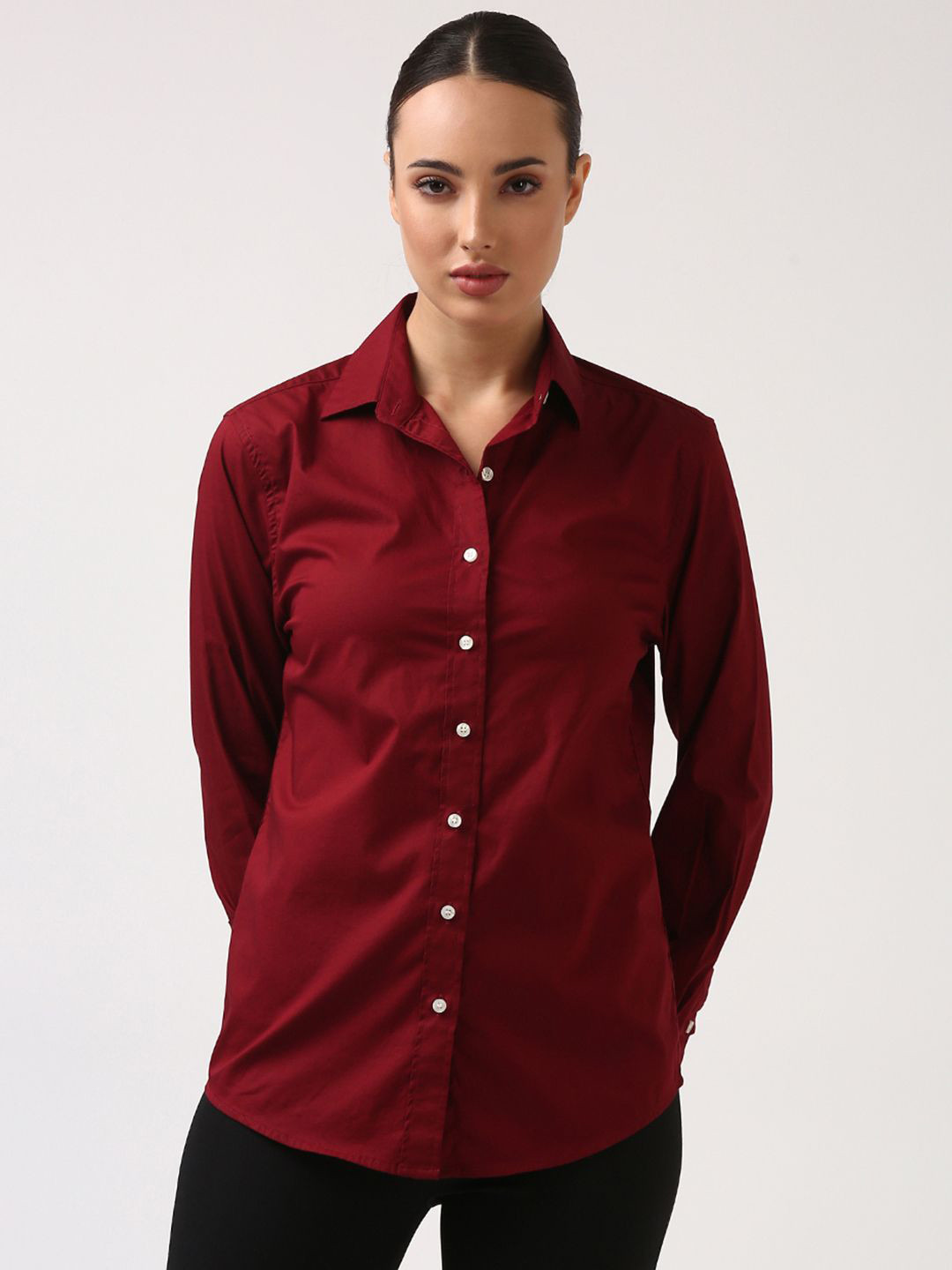 Jolene.club Classic Fit With Box Pleat Formal Shirt