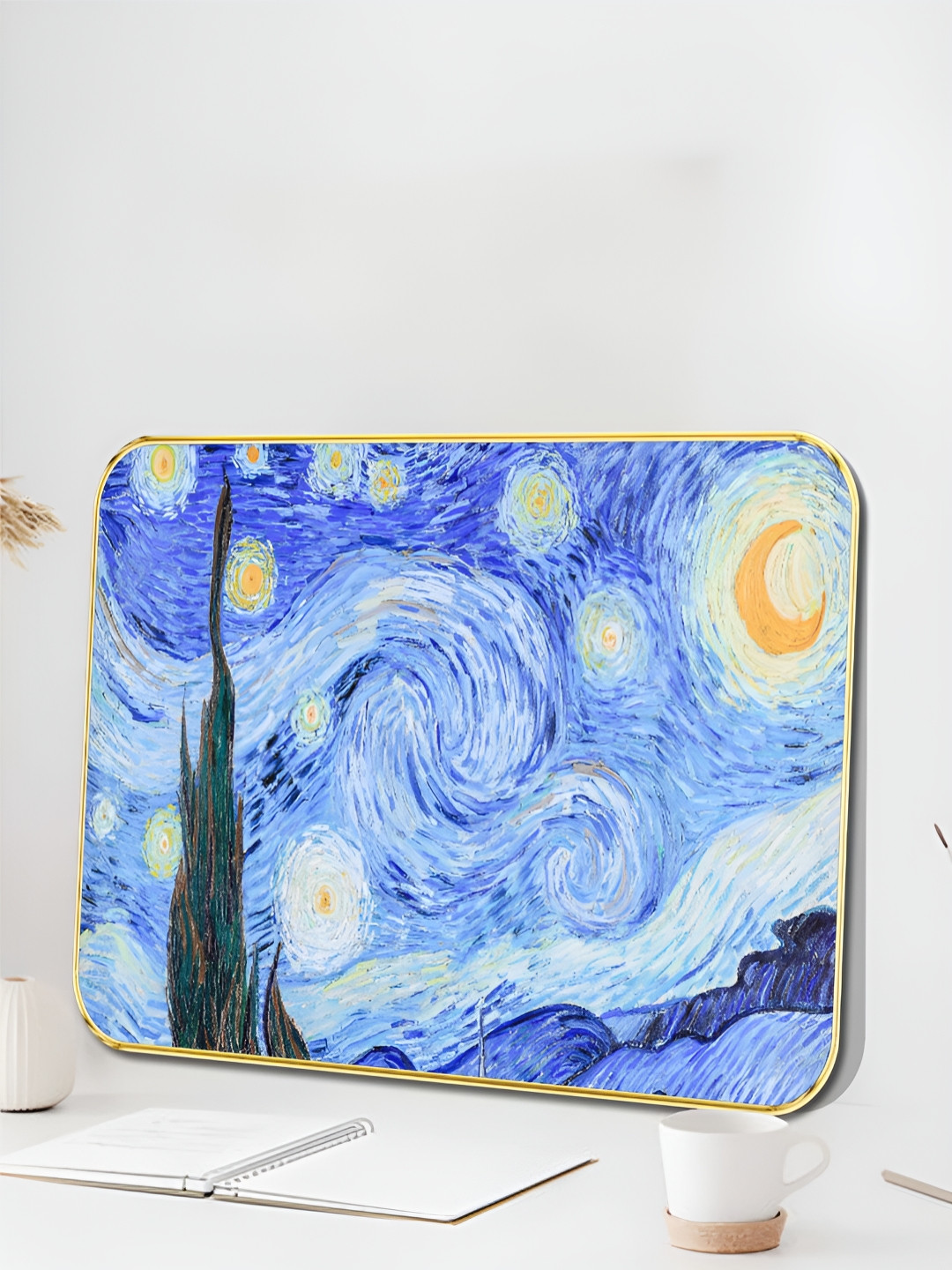 Myntra Elegant Homes Starry Night Wood Wall Rectangle Paintings Wall Art - 24 x 18 In