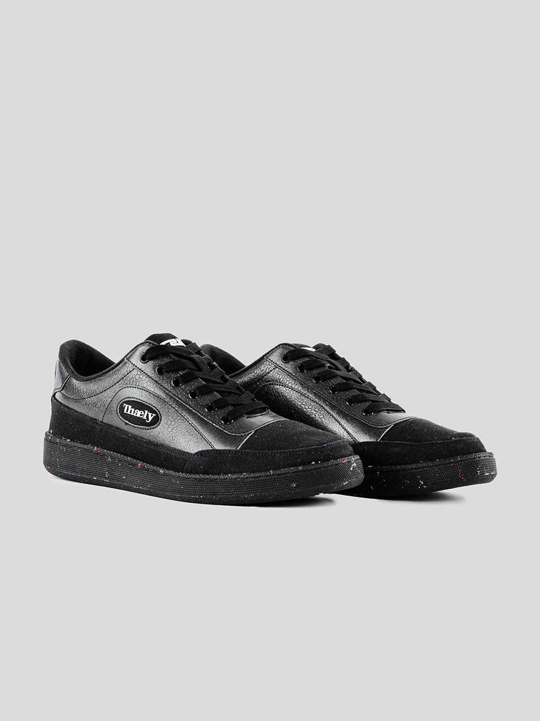 Thaely Pro Shadow Black Men Textured Sneakers