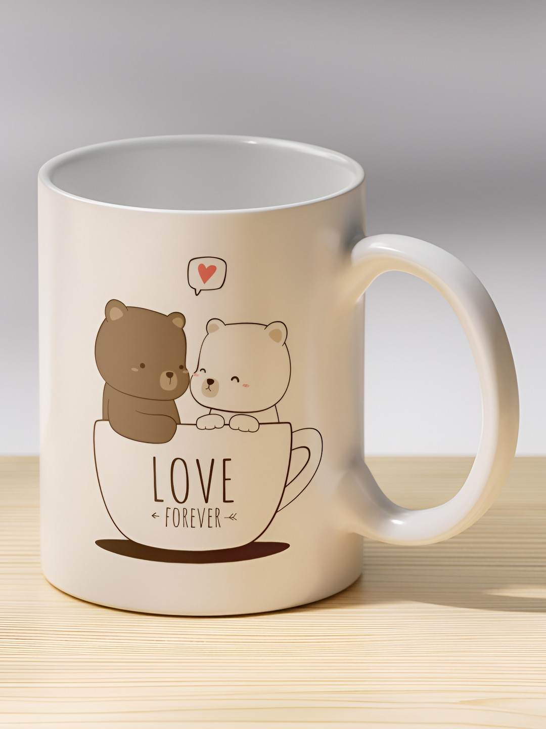 Gift4You Cadenza Somber Multicoloured Typography Ceramic Microwave Safe Cup-325ml