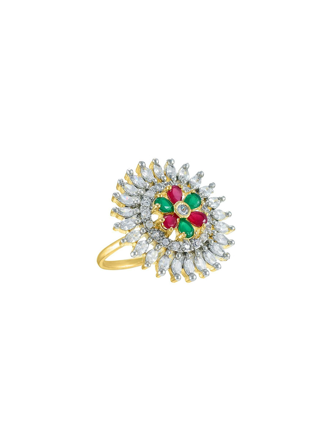 CHARMS Gold-Plated Alloy Cubic Zirconia Finger Ring