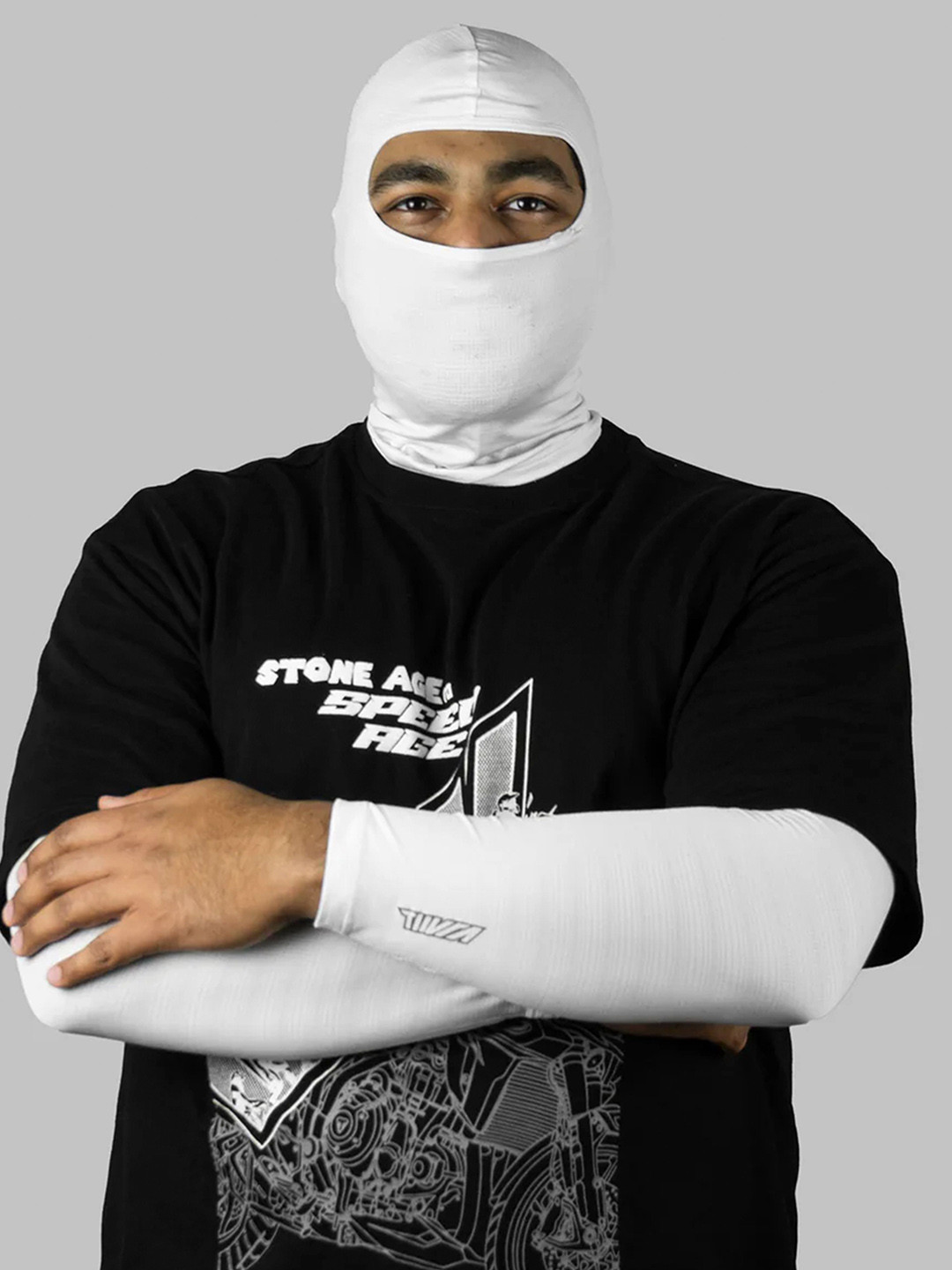 TIIVRA Men Basics Bianco Arm Sleeve Gloves