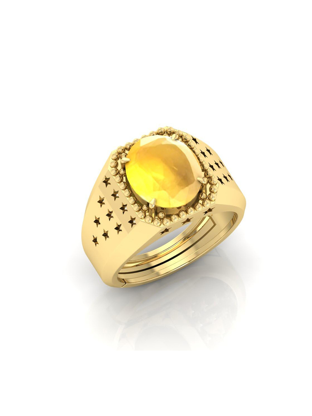 RRVGEM 5 Ratti Yellow Sapphire Finger Ring