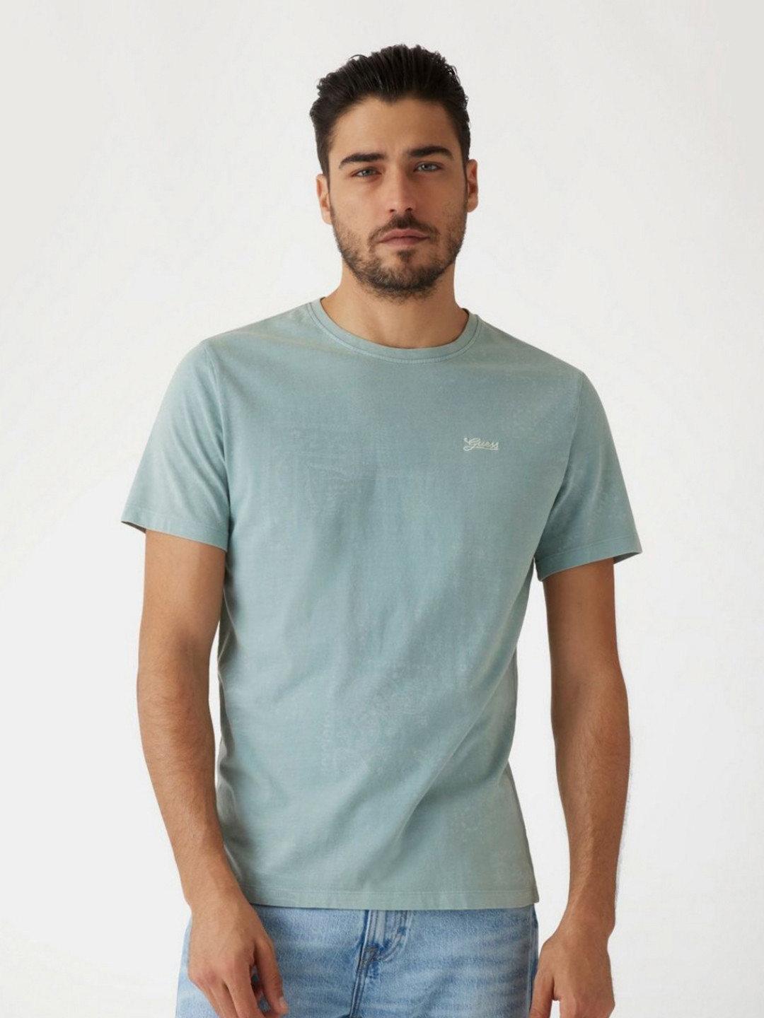 GUESS Round Neck Regular Fit Cotton T-shirt