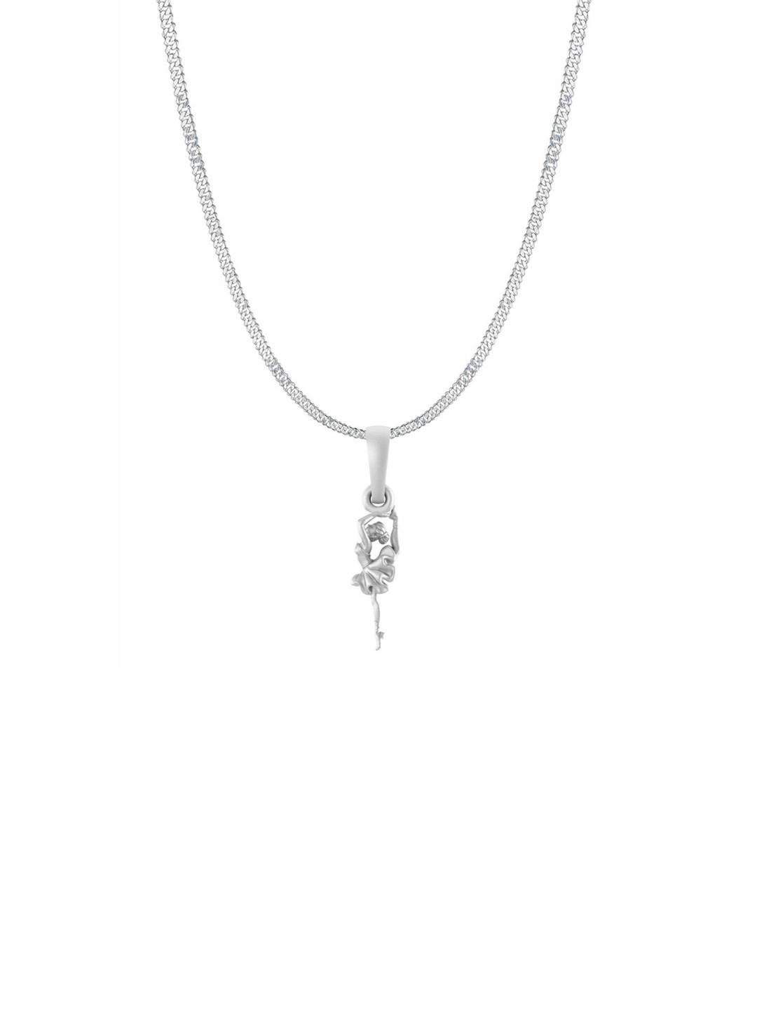 AKSHAT SAPPHIRE Men 92.5 Sterling Silver Contemporary Dancing Girl Pendant With Chain