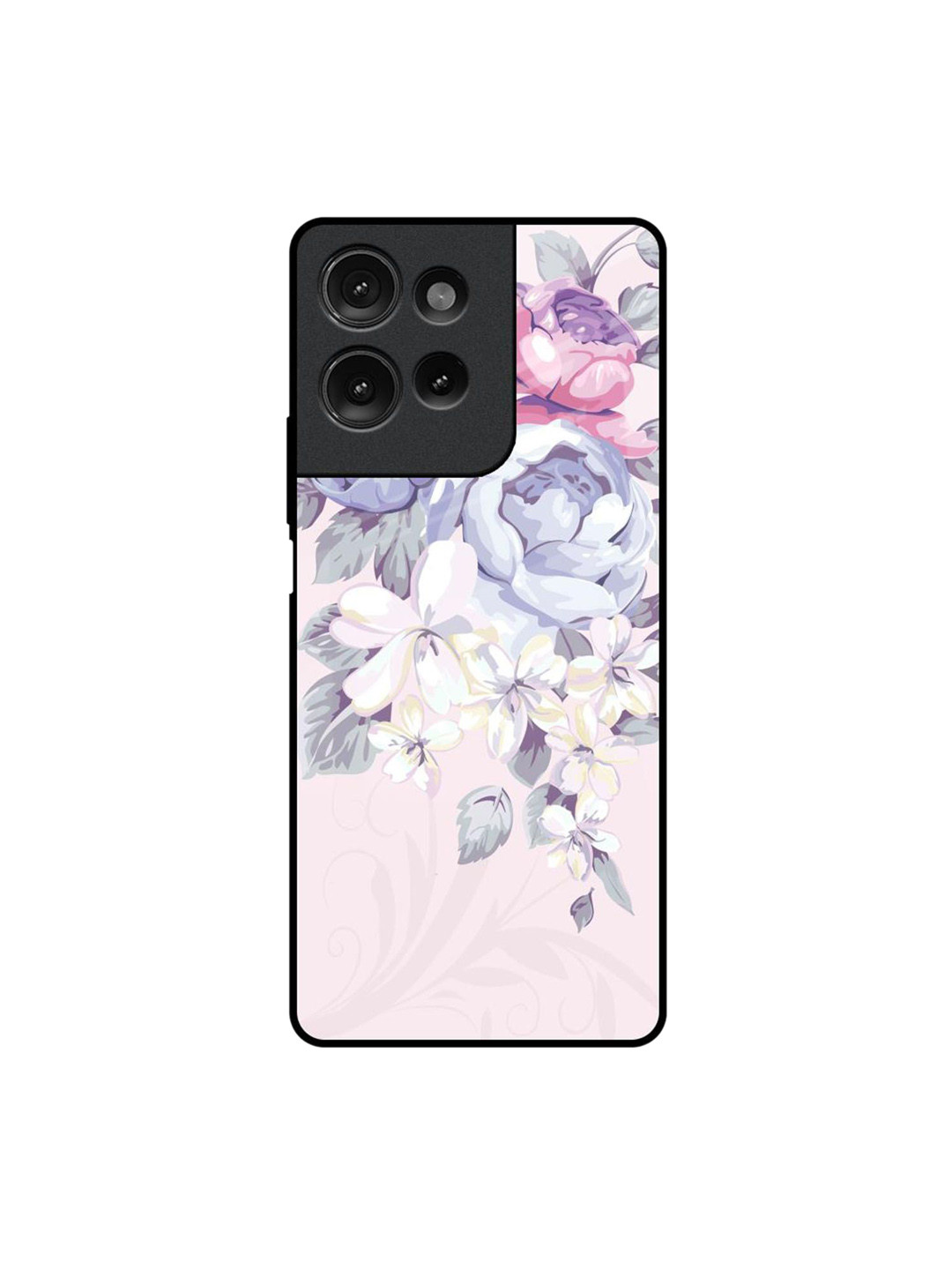 QRIOH Elegant Floral Printed Motorola G75 5G Impact Resistant Back Case