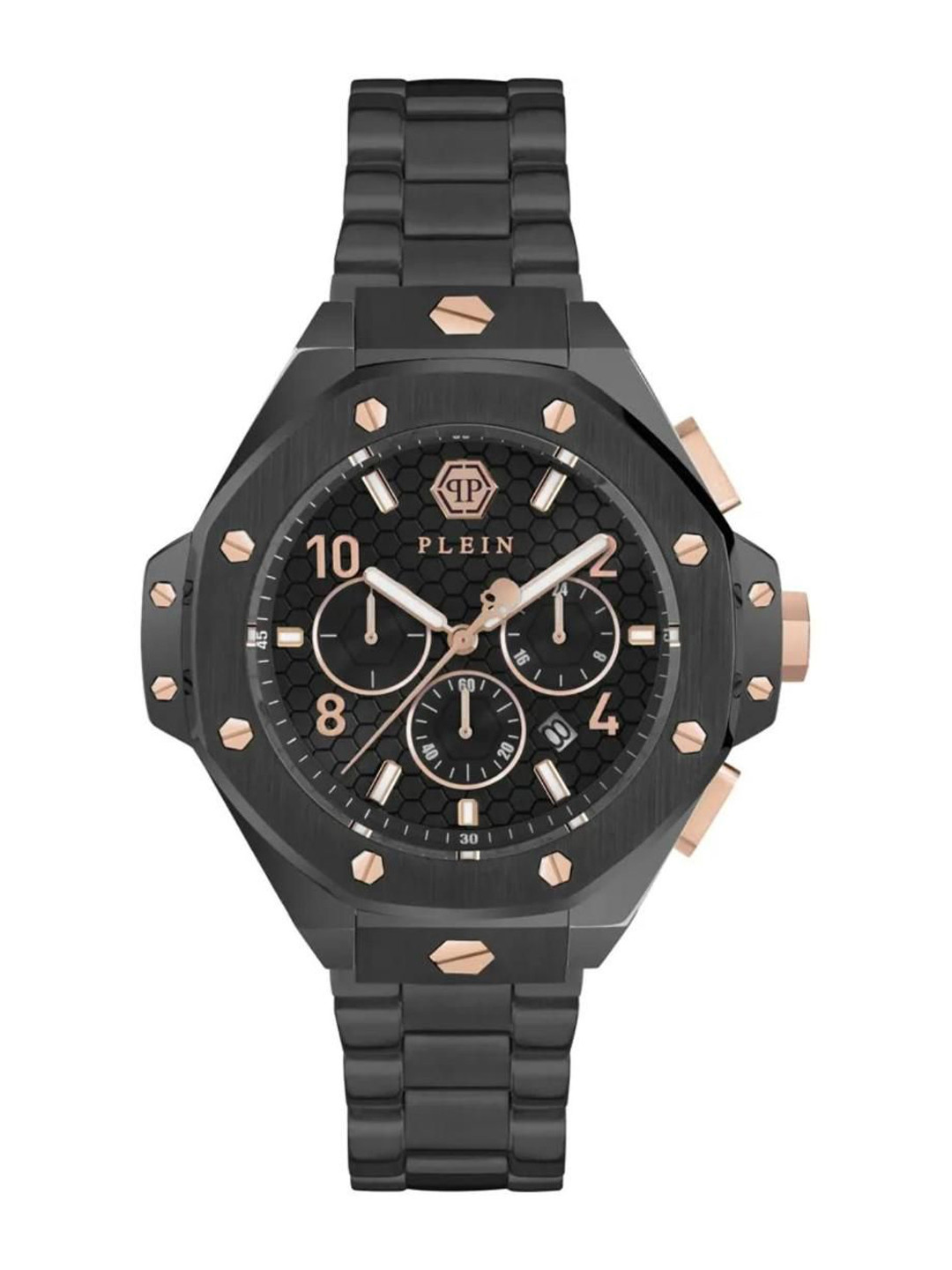 PHILIPP PLEIN Brass Dial & Stainless Steel Bracelet Style Straps Analogue Watch PWPRA0424