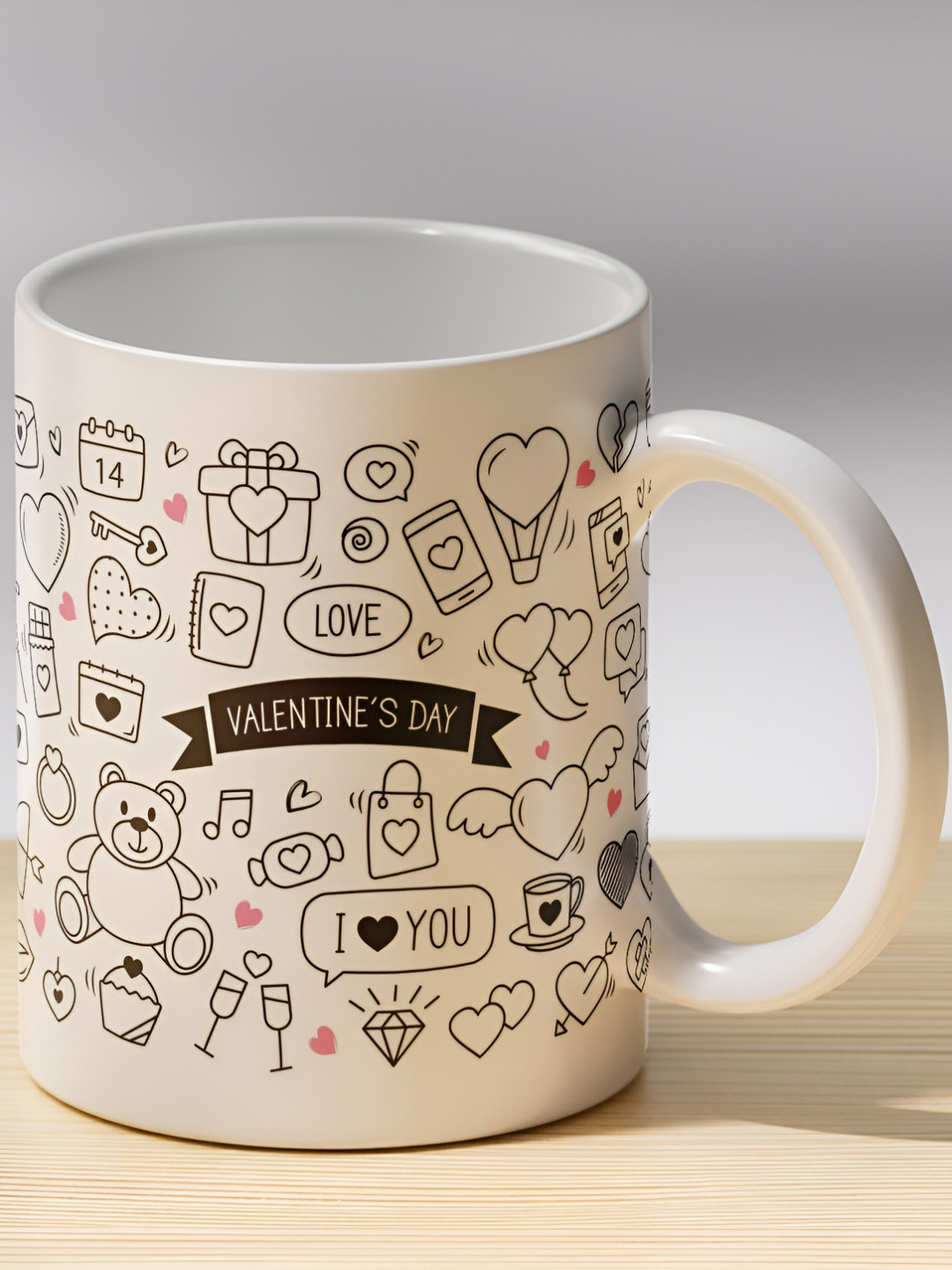 Gift4You Multicoloured Conversational Ceramic Handmade Cup-320ml