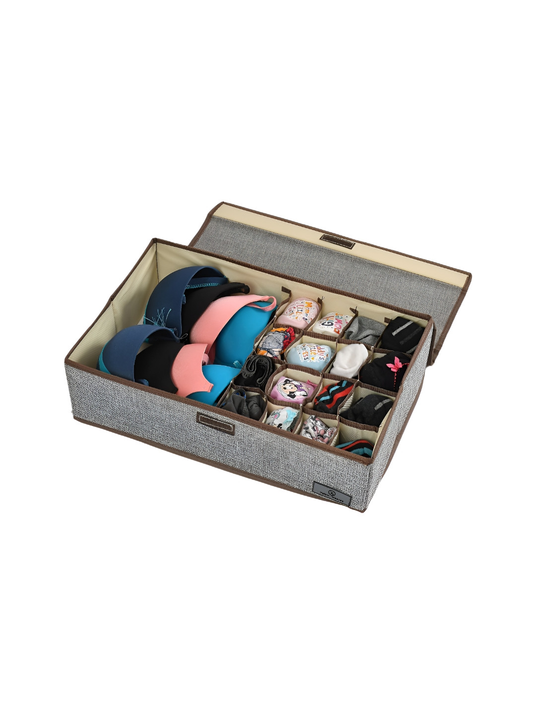 Yellow Weaves Grey Wardrobe Drawer Organisers