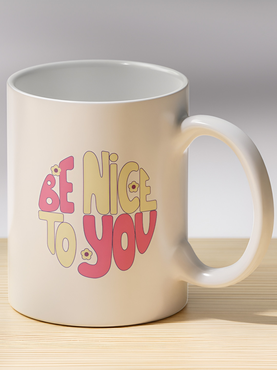 Gift4You Novelty Series Amara Multicoloured Typography Ceramic Handmade Mug-325ml