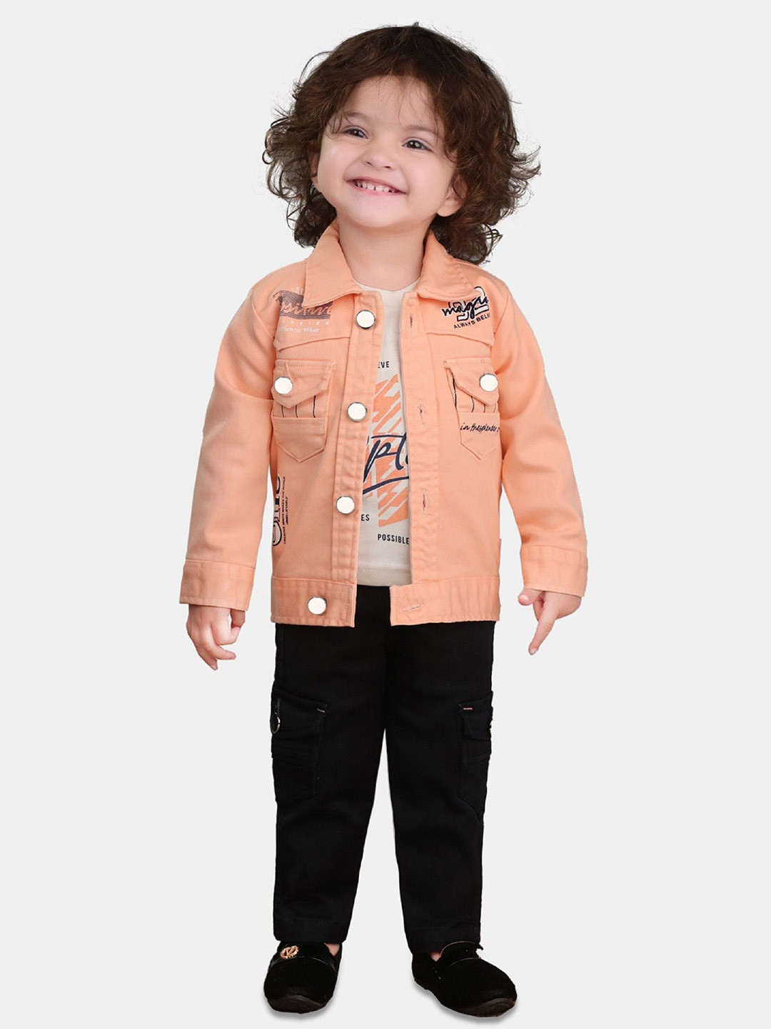 DOTSON Boy Printed T-shirt and Shirt with Trouser Clothing Set