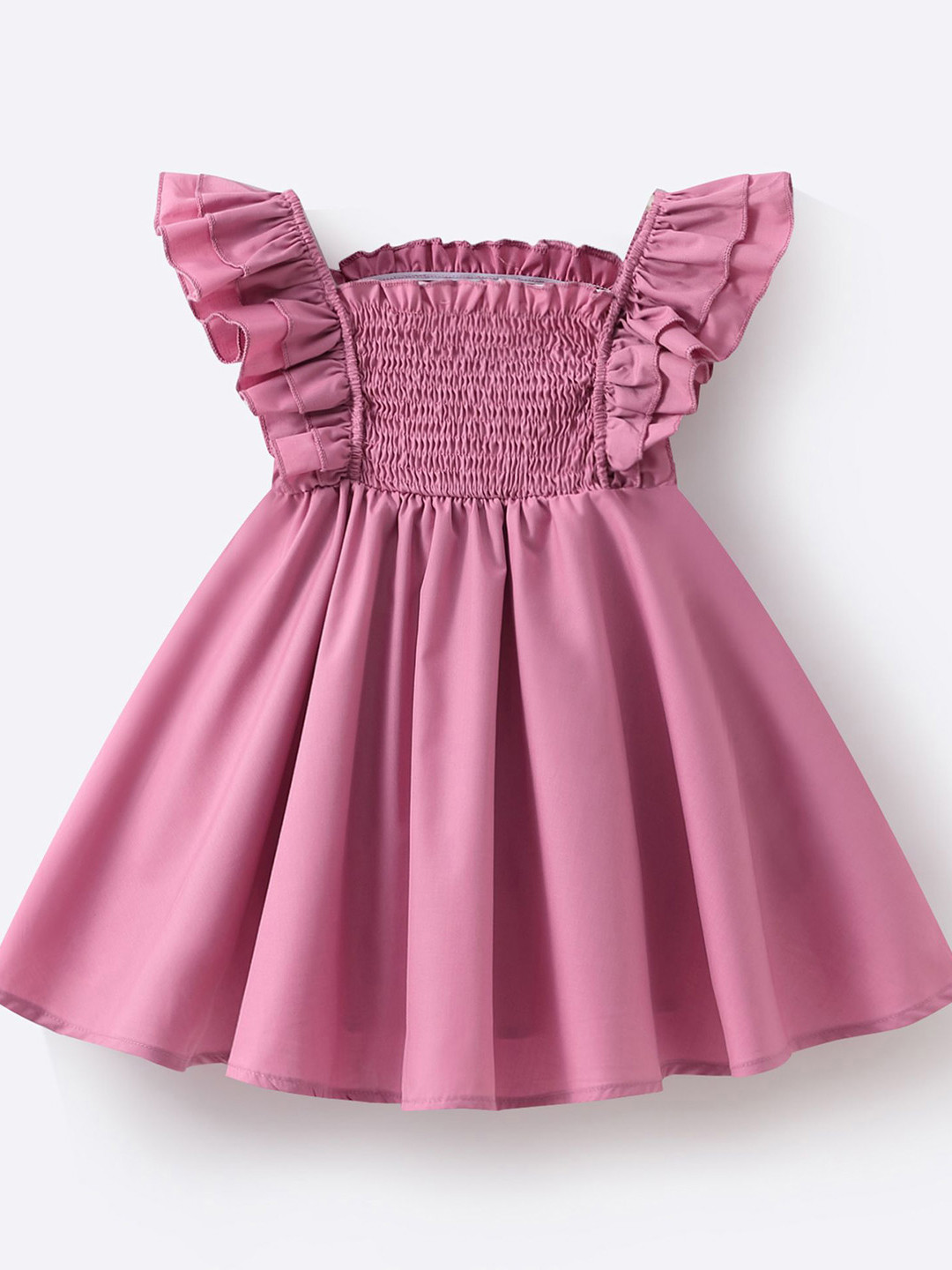 Mark & Mia Kids Girls Solid Square Neck Peplum Dress