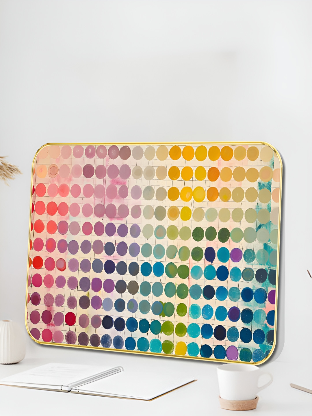 Myntra Elegant Homes Rainbow Gradient Wood Wall Rectangle Paintings Wall Art -18 x 24 In