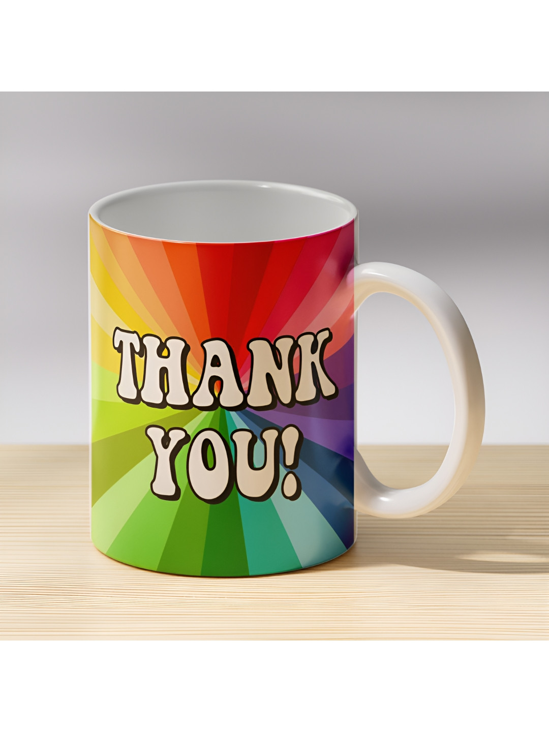 Gift4You Chevron Waves White Typography Ceramic Microwave Safe Cup-350ml