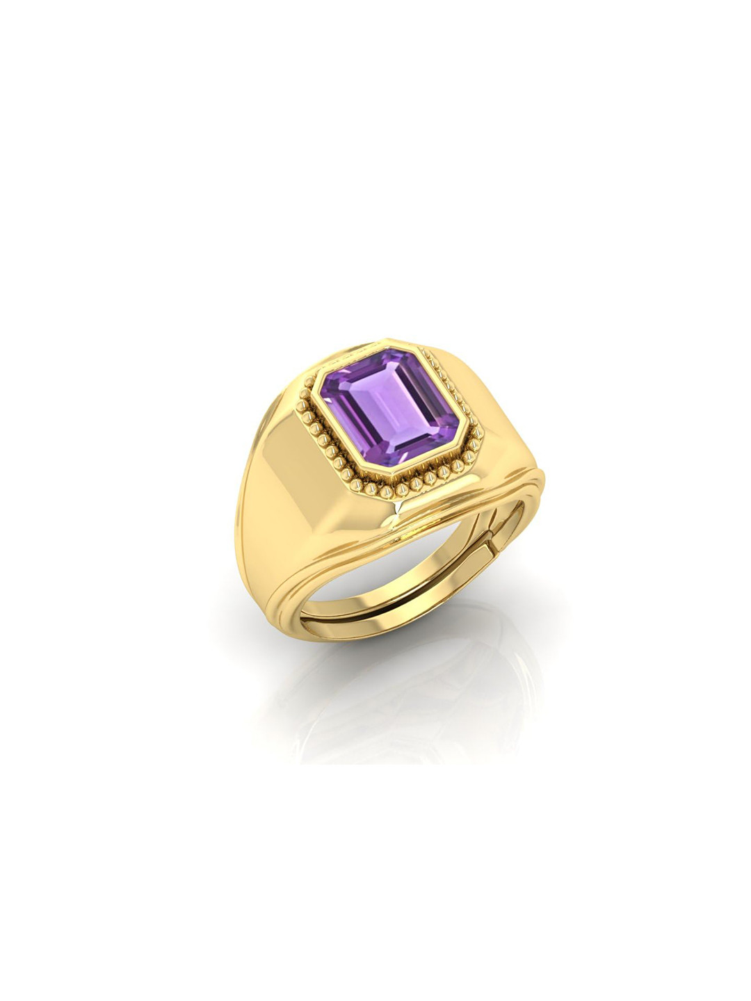 RRVGEM Unisex Brass Gemstone Unheated Untreated Ring