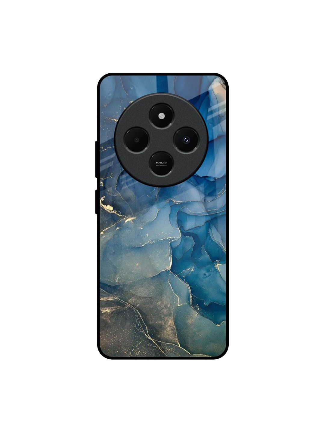 QRIOH Blue Cool Marble Real Printed Redmi 14C 5G Impact Resistant Back Case