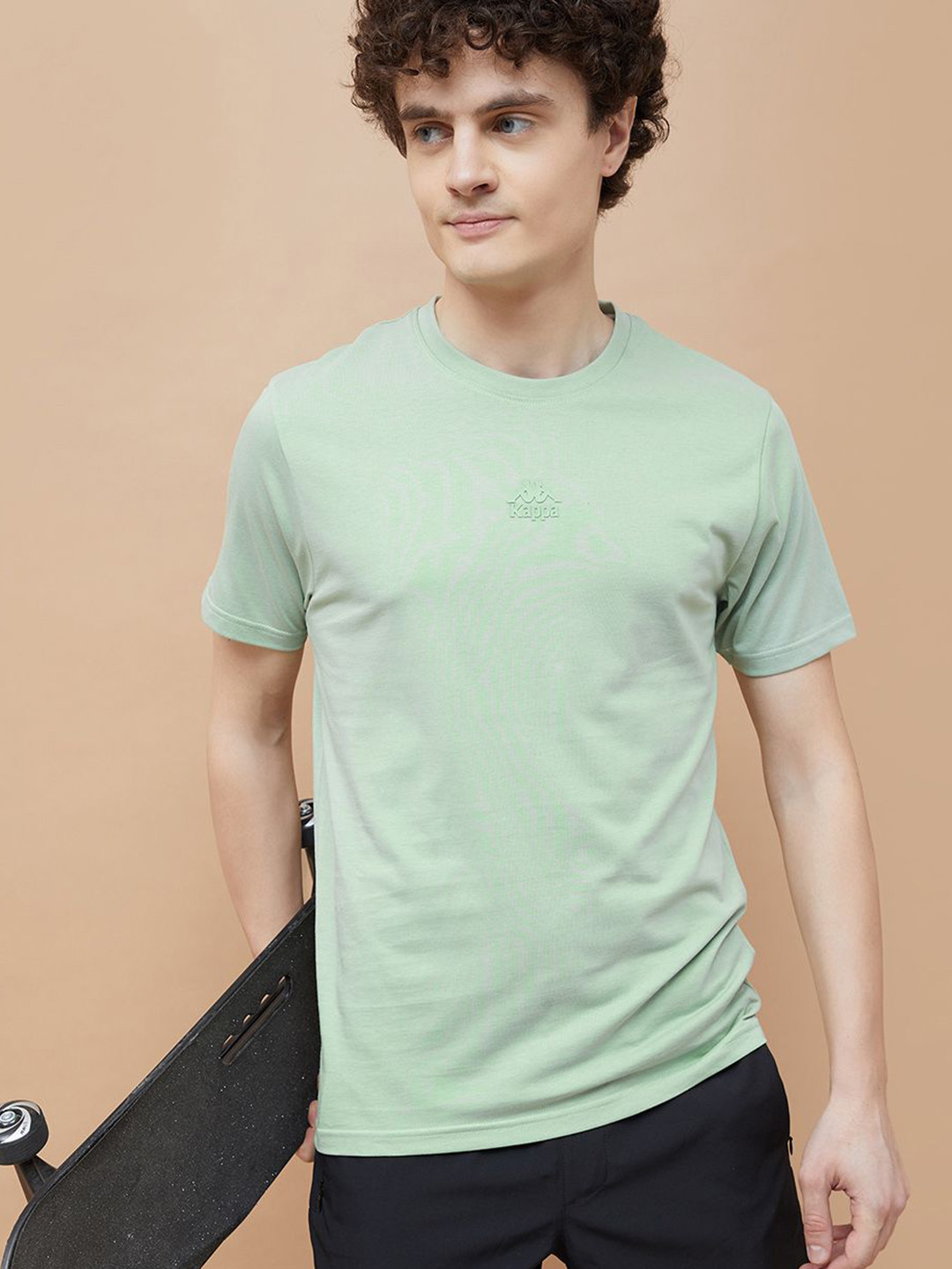 Kappa Solid Round Neck Regular Fit  CottonT-shirt