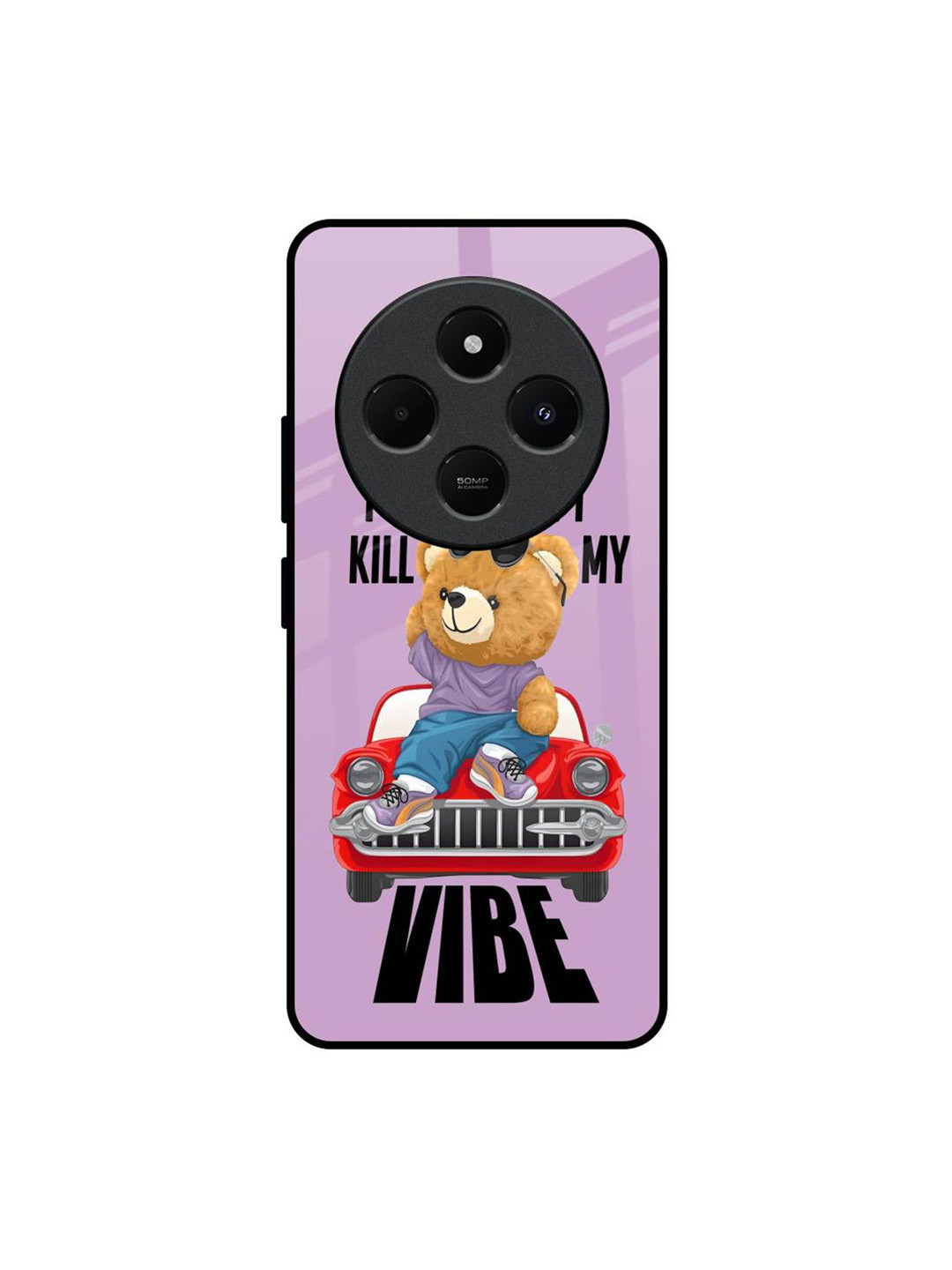 QRIOH Don't Kill My Vibe Printed Redmi 14C 5G Impact Resistant Back Case