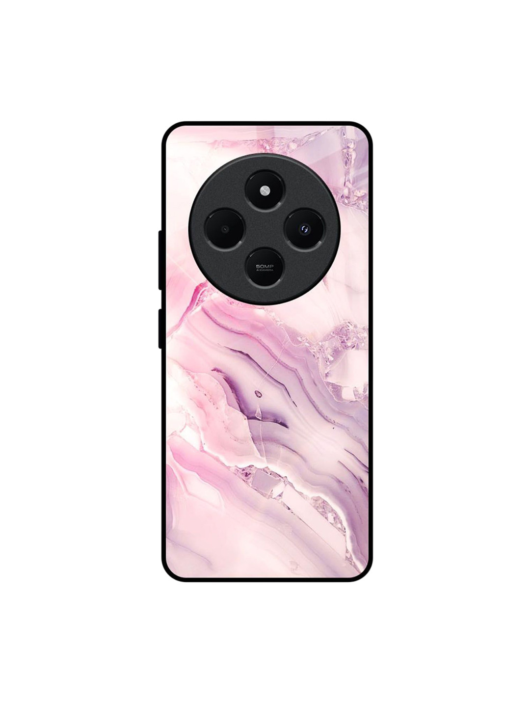 QRIOH Diamond Pink Gradient Printed Redmi 14C 5G Impact Resistant Back Case