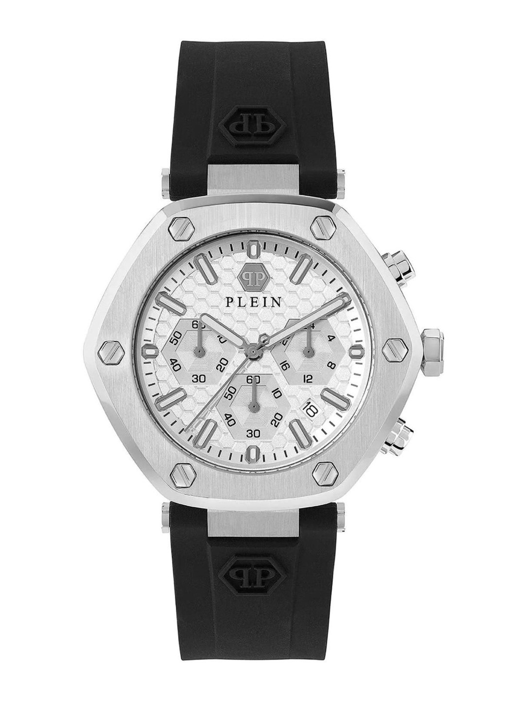 PHILIPP PLEIN Men Brass Dial & Textured Straps Analogue Watch PWZBA0123