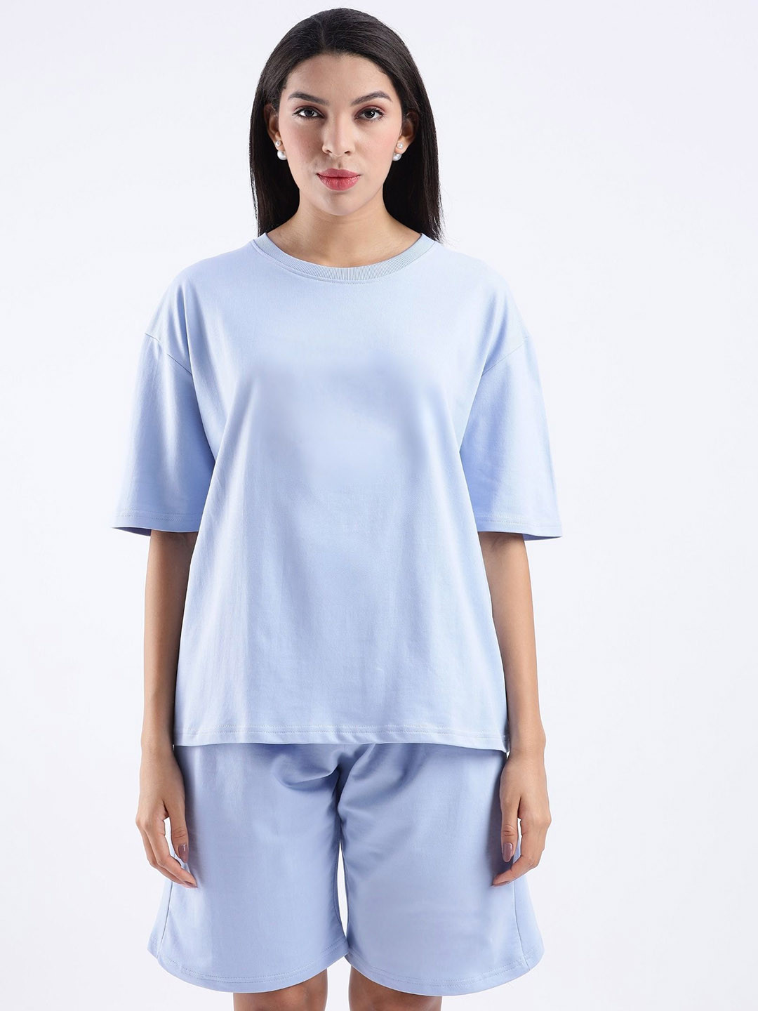 Aerio Women Pure Cotton Relax Fit Co-Ord Set