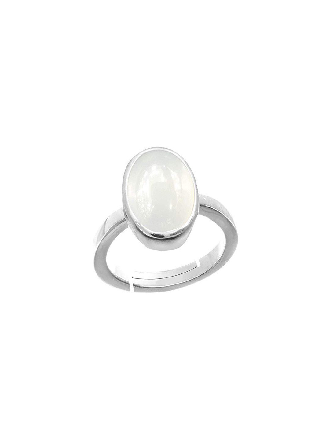 RRVGEM 10.00 Ratti Rainbow Moonstone Ring Silver Plated Ring