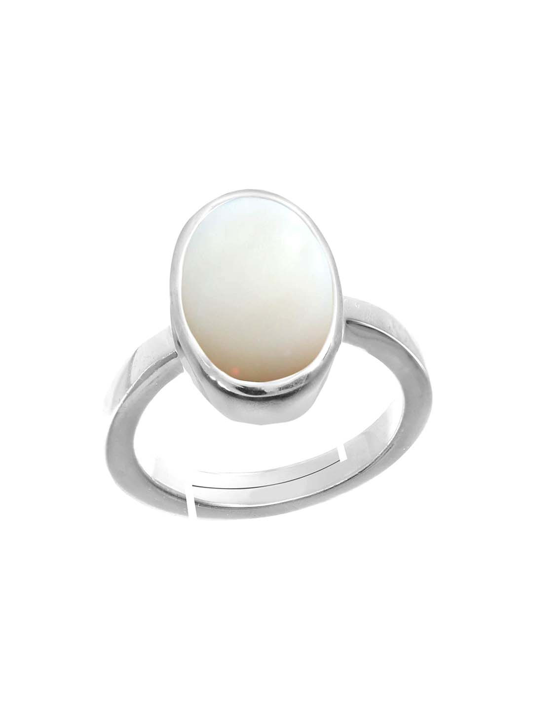 RRVGEM Men 6.50 KT Opal Stone Asthadhatu Free Size Ring