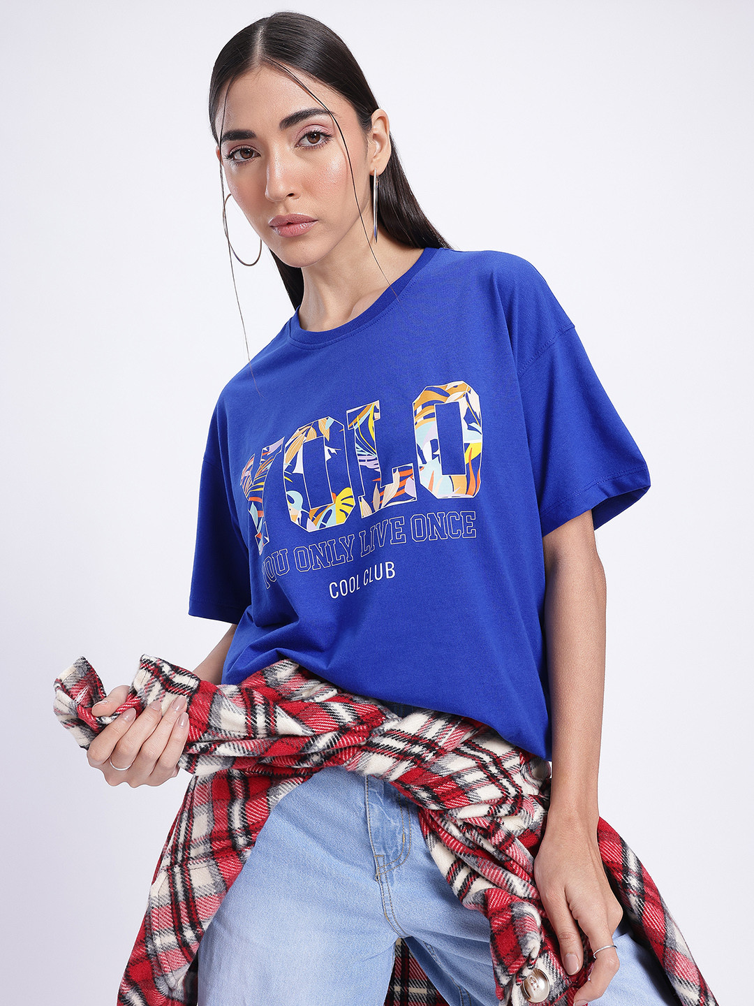 glitchez Typography Tale Oversized T-shirt