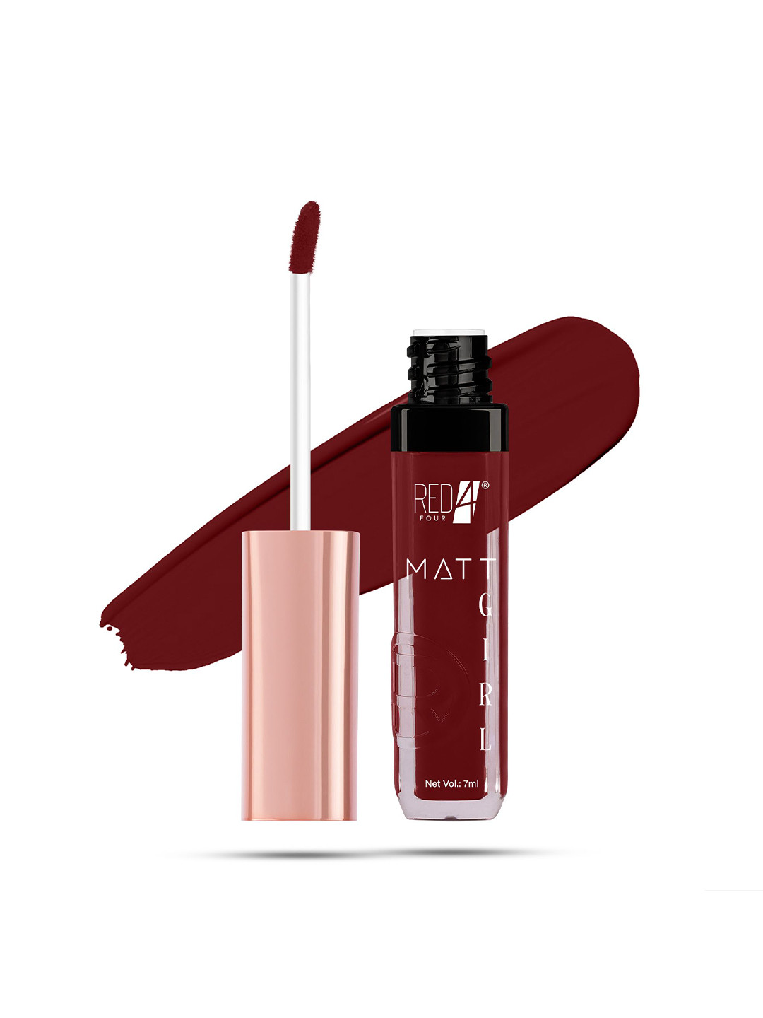 RED 4 Matt Girl Long Lasting Liquid Lipstick - 7 ml - Shade No - 115