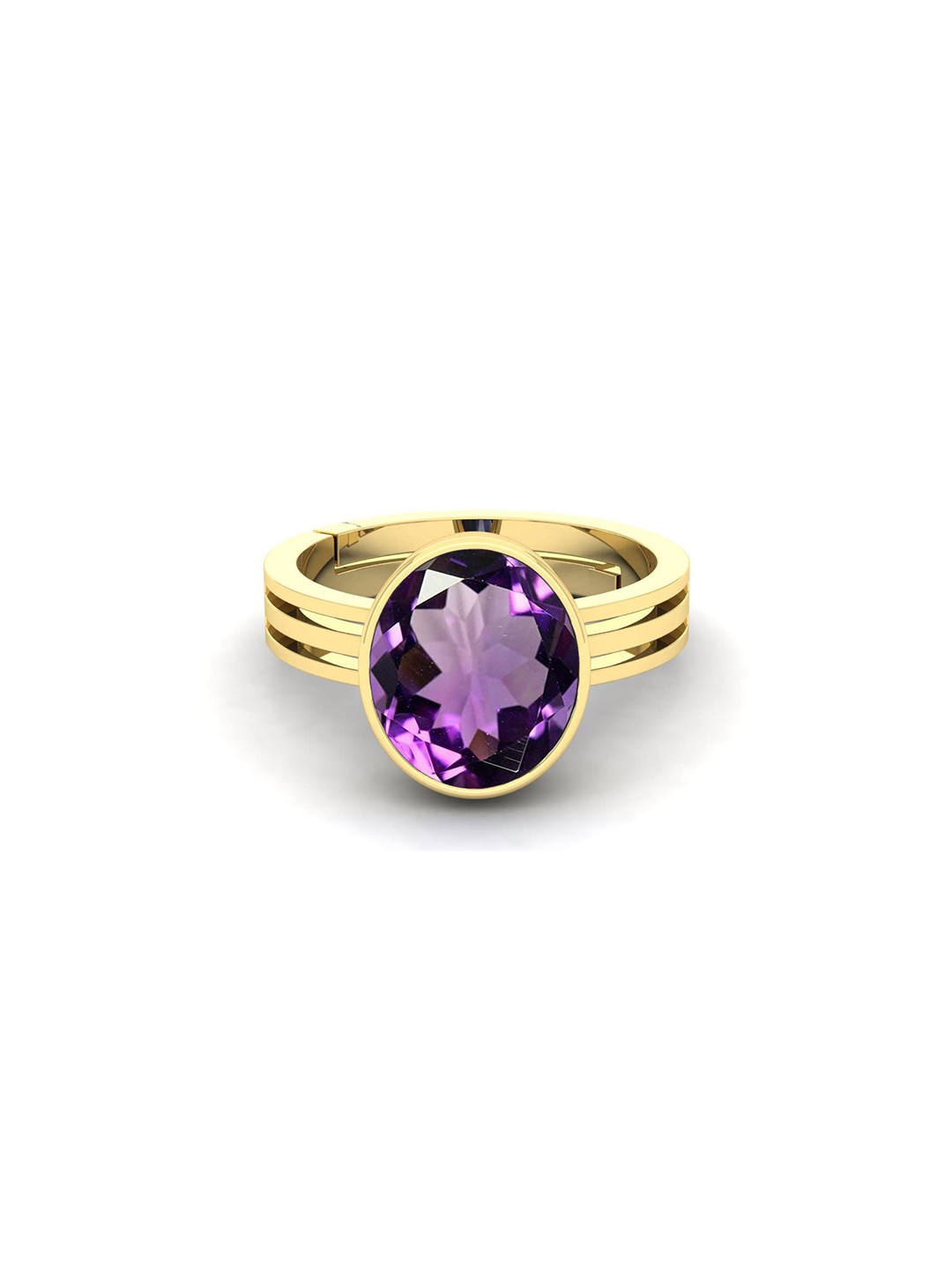 RRVGEM Purple Brass Finger Ring